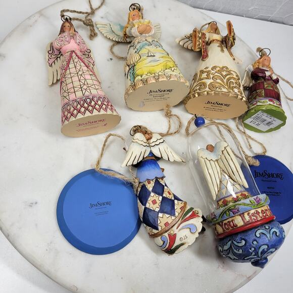 Jim Shore Heartwood Creek Angel Ornament Lot of 8 Christmas Figurines Holiday - Picture 11 of 15
